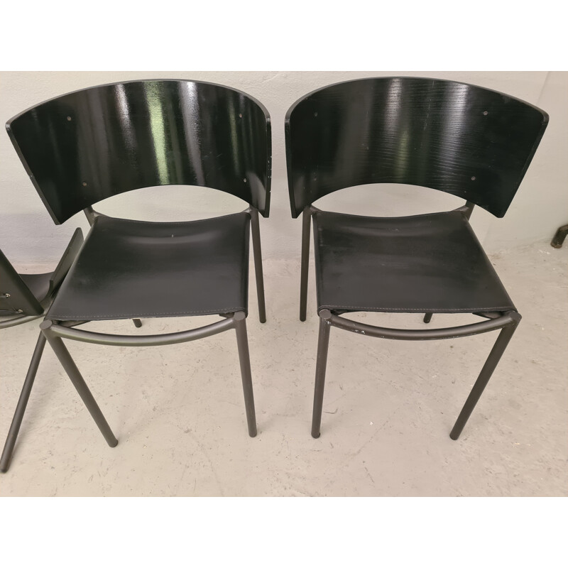 Set of 4 vintage chairs by Philippe Starck for Lila Hunter, 1988