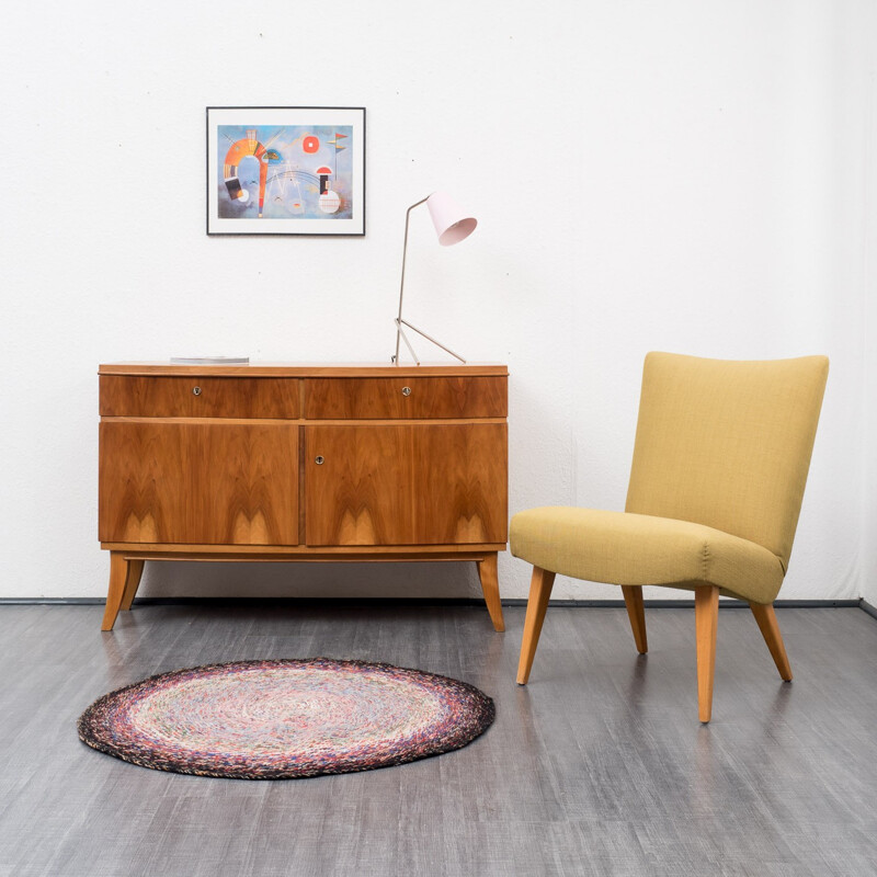 Double-door sideboard in walnut veneer - 1950s