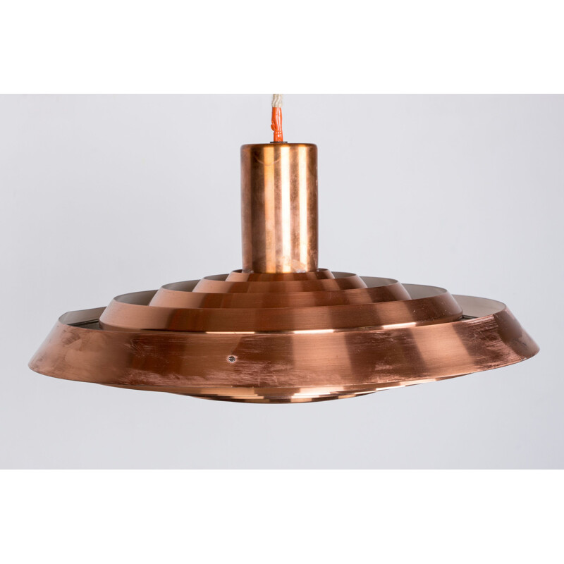 Vintage Danish "Langelinie" copper pendant lamp by Poul Henningsen for Louis Poulsen, 1960s