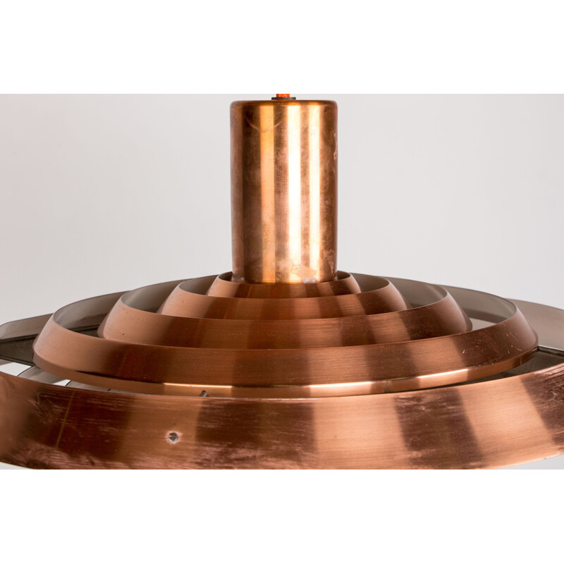 Vintage Danish "Langelinie" copper pendant lamp by Poul Henningsen for Louis Poulsen, 1960s