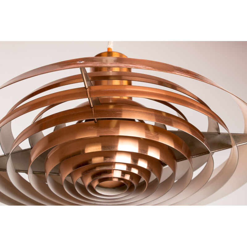 Vintage Danish "Langelinie" copper pendant lamp by Poul Henningsen for Louis Poulsen, 1960s