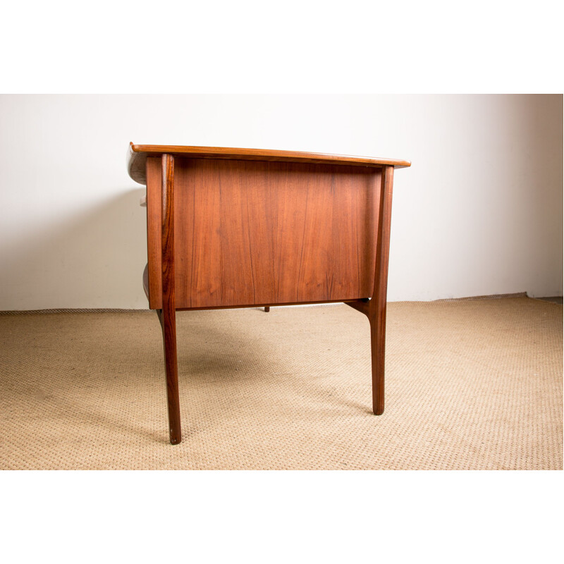 Scandinavian vintage teak executive desk by Svend Aage Madsen for H.P Hansen, Denmark 1960s