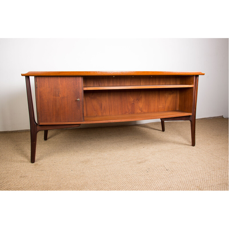 Scandinavian vintage teak executive desk by Svend Aage Madsen for H.P Hansen, Denmark 1960s