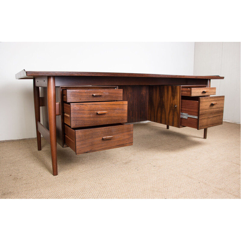 Vintage Danish Rio rosewood desk by Arne Vodder for Sibast, 1960s