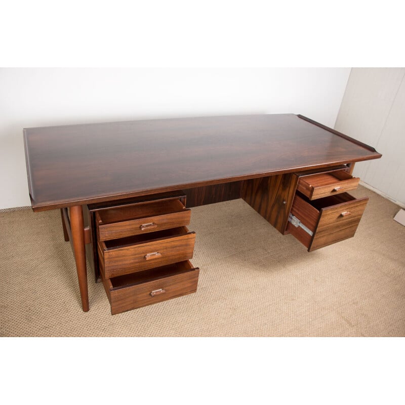 Vintage Danish Rio rosewood desk by Arne Vodder for Sibast, 1960s