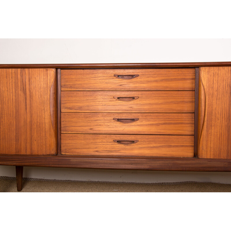 Vintage Scandinavian teak sideboard by Henry Walter Klein for Bramin, Denmark 1960s