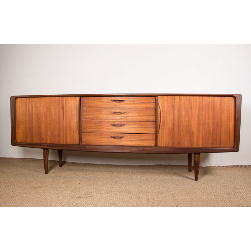 Vintage Scandinavian teak sideboard by Henry Walter Klein for Bramin, Denmark 1960s