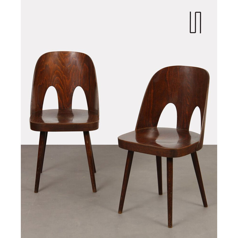 Ein Paar Vintage-Stühle von Oswald Haerdtl für Ton, 1960