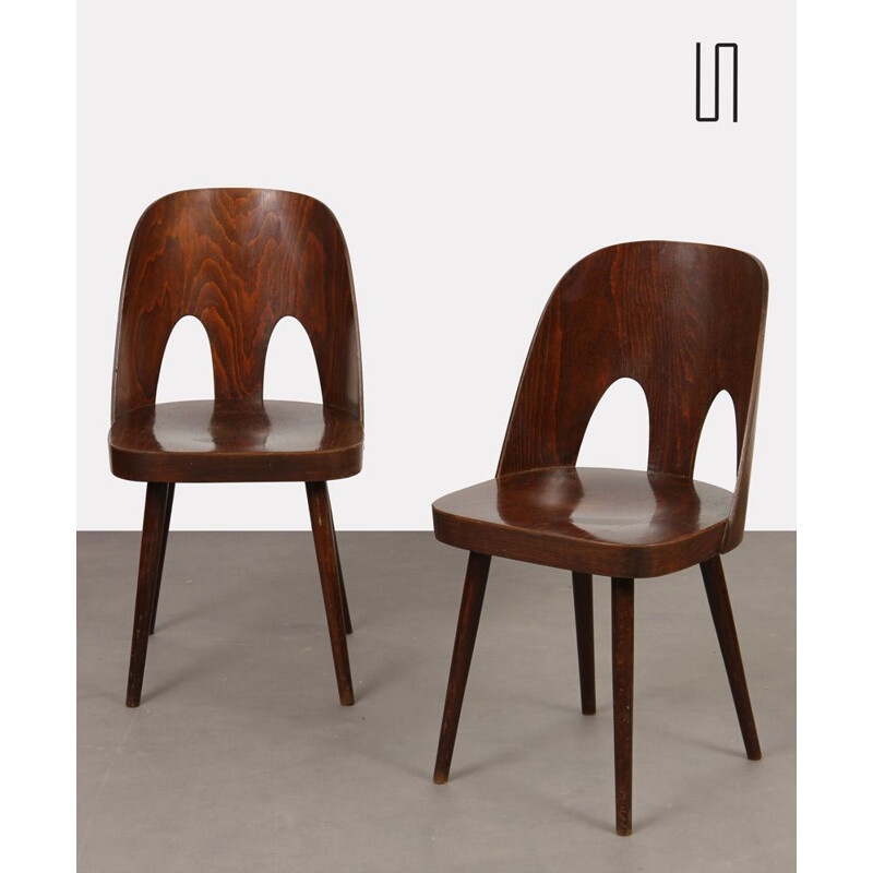 Pair of vintage chairs by Oswald Haerdtl for Ton, 1960s