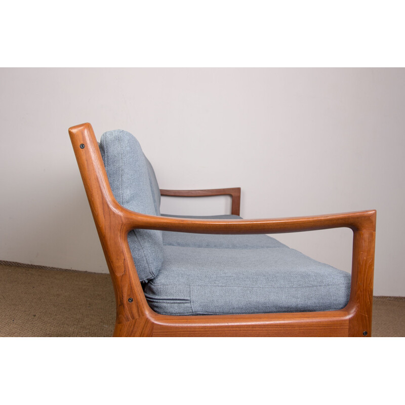 Vintage "Senator" teak 3 seater sofa by Ole Wanscher for France & Son, Denmark 1960s