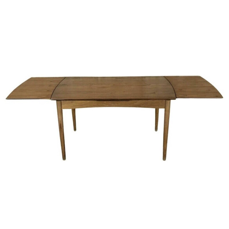 Vintage oakwood and teak dining table, Denmark 1960s-1970s