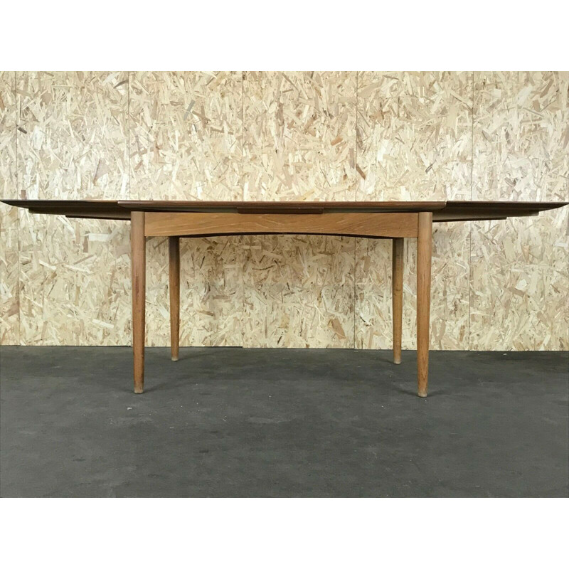 Table vintage en teck et chêne, Danemark 1960-1970