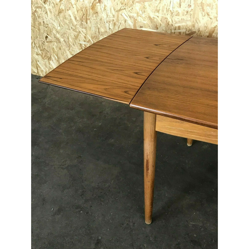 Vintage oakwood and teak dining table, Denmark 1960s-1970s