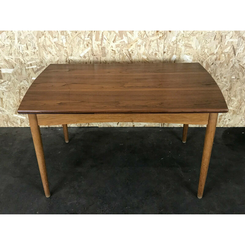 Vintage oakwood and teak dining table, Denmark 1960s-1970s