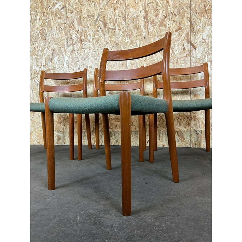 Set di 4 sedie vintage in teak di Niels O. Möller per J.L. Mollers, 1960-1970