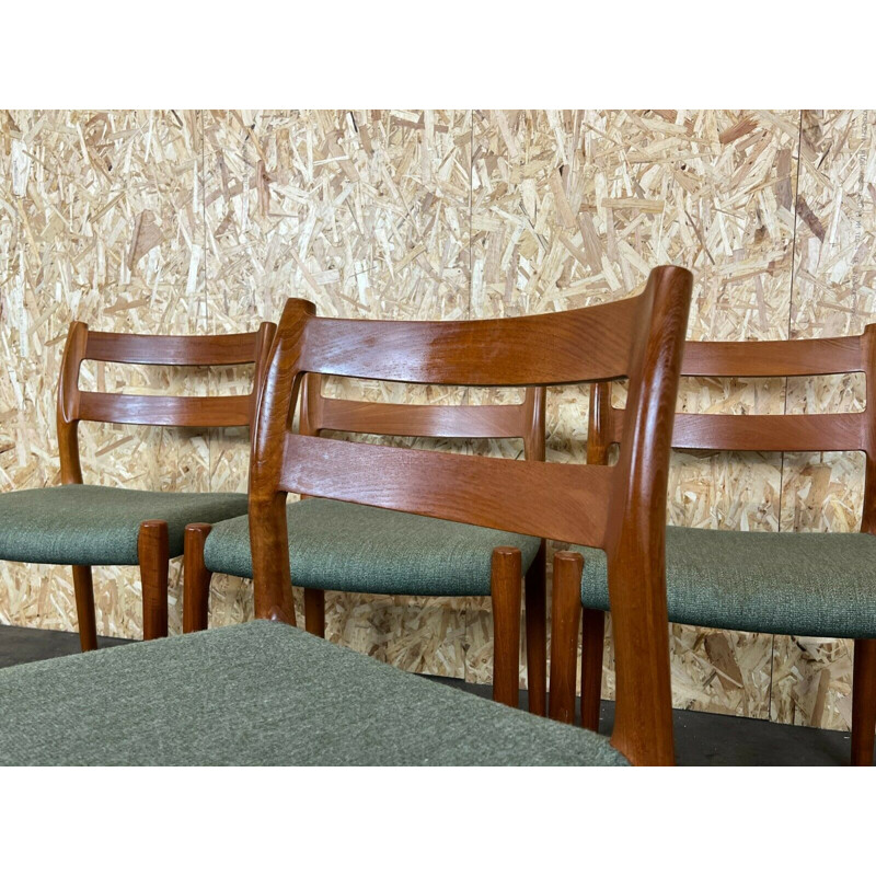 Conjunto de 4 cadeiras de teca vintage de Niels O. Möller para J.L. Mollers, 1960-1970