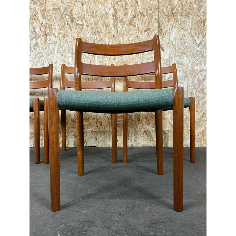 Conjunto de 4 cadeiras de teca vintage de Niels O. Möller para J.L. Mollers, 1960-1970