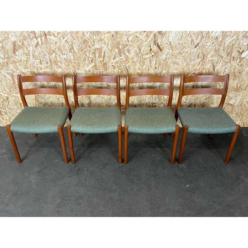 Set of 4 vintage teak dining chairs by Niels O. Möller for J.L. Mollers, 1960s-1970s