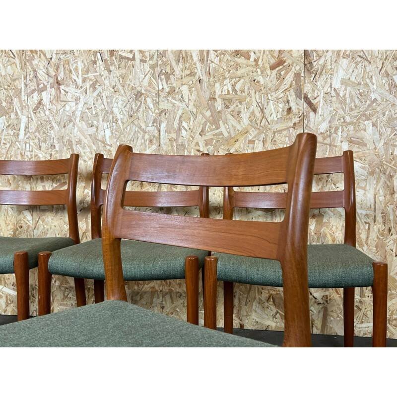 Juego de 4 sillas vintage de teca de Niels O. Möller para J.L. Mollers, 1960-1970