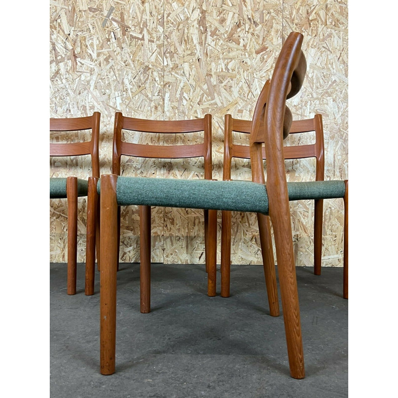 Set of 4 vintage teak dining chairs by Niels O. Möller for J.L. Mollers, 1960s-1970s