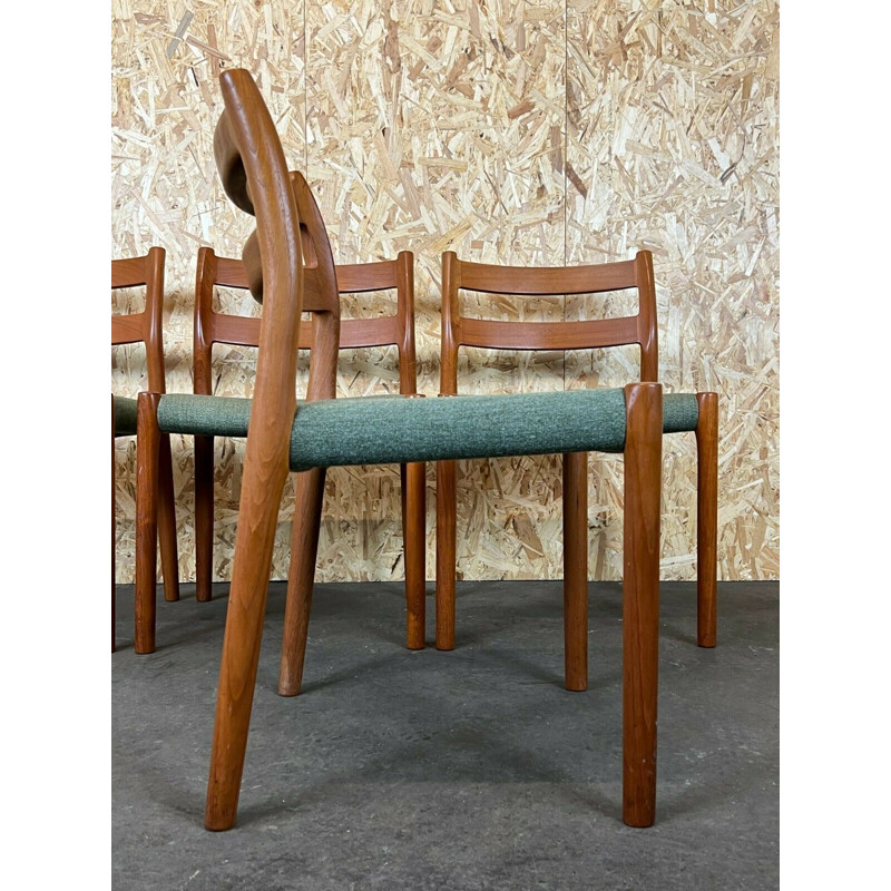 Set of 4 vintage teak dining chairs by Niels O. Möller for J.L. Mollers, 1960s-1970s