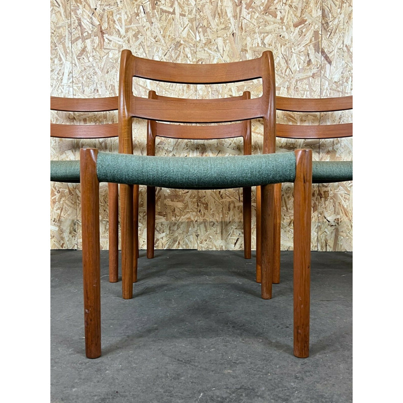 Set van 4 vintage teakhouten stoelen van Niels O. Möller voor J.L. Mollers, 1960-1970