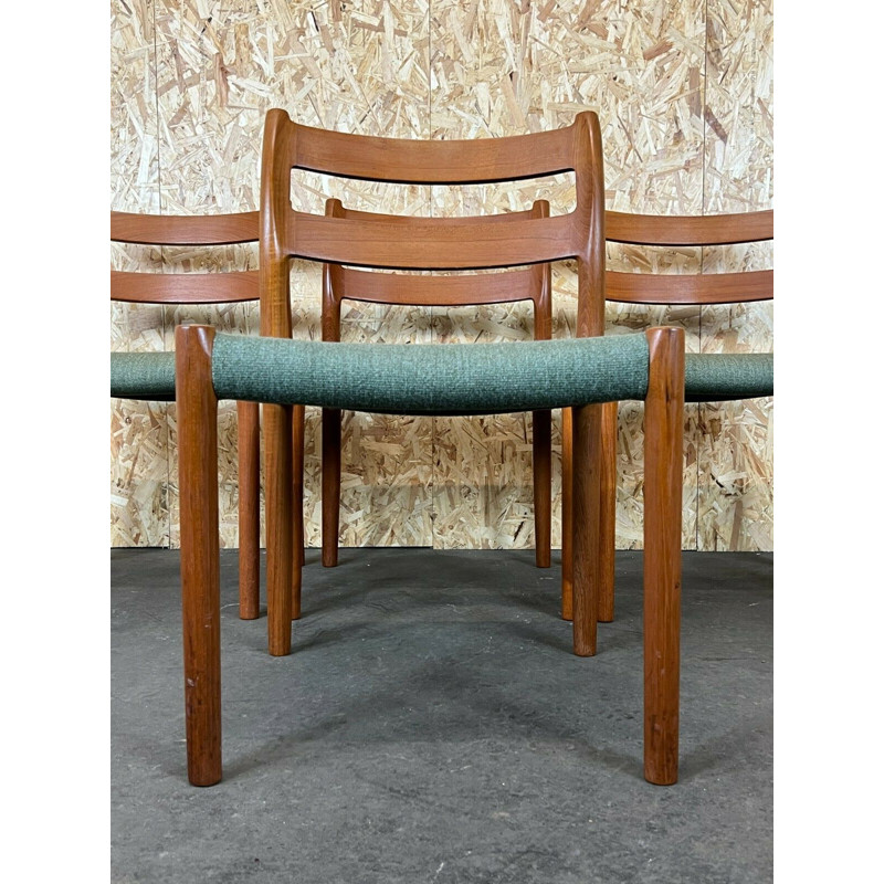 Set of 4 vintage teak dining chairs by Niels O. Möller for J.L. Mollers, 1960s-1970s