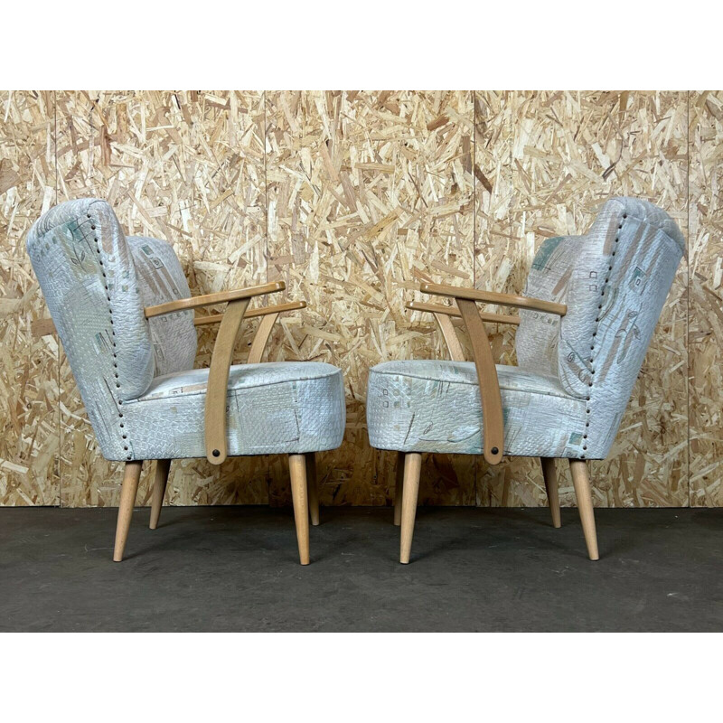 Pair of vintage cocktail armchairs, 1950-1960s