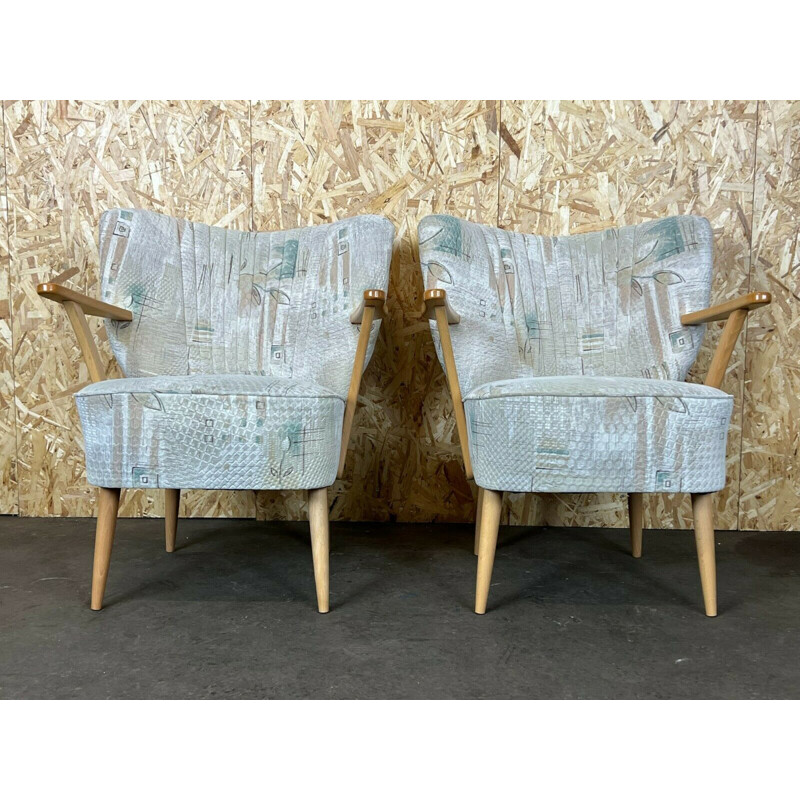 Pair of vintage cocktail armchairs, 1950-1960s