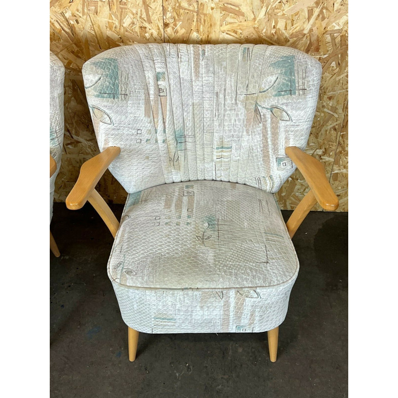 Pair of vintage cocktail armchairs, 1950-1960s