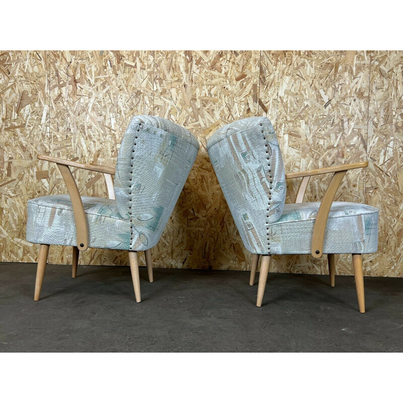 Pair of vintage cocktail armchairs, 1950-1960s