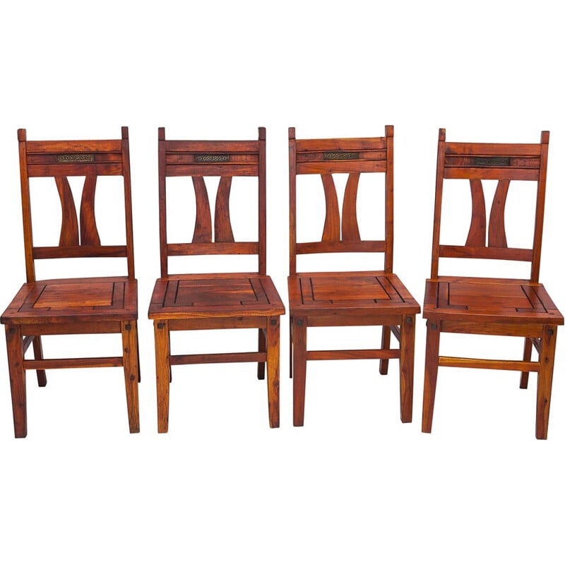 Lot de 4 chaises art - nouveau