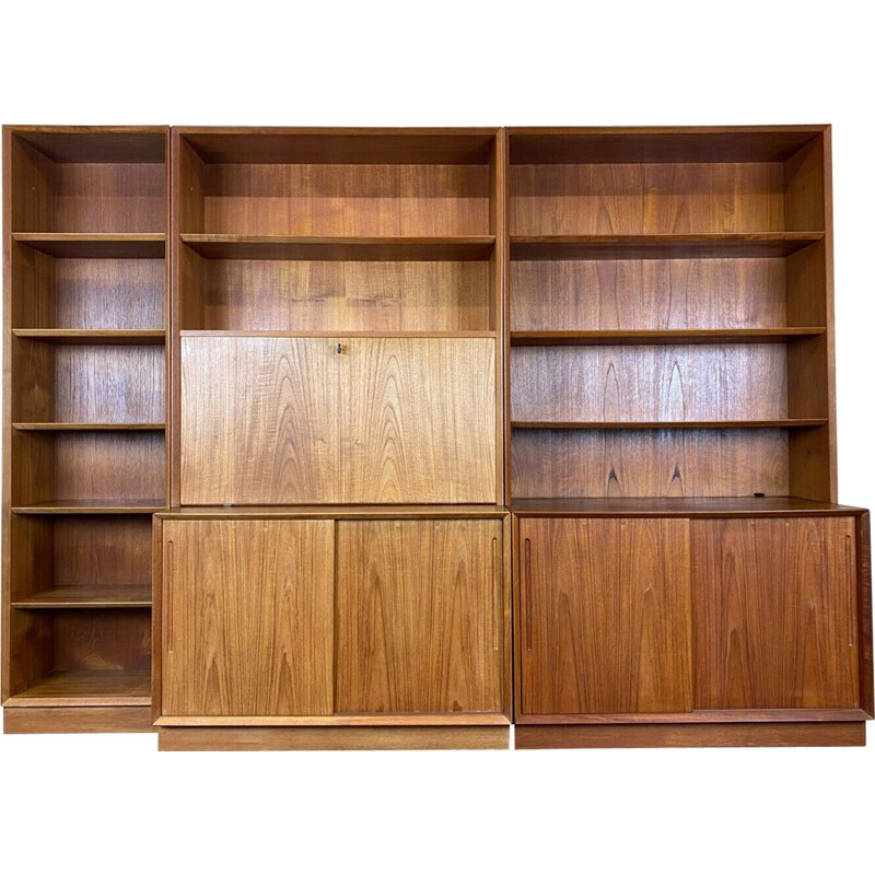 Vintage Danish wood wall unit by Svend Aage Rasmussen, 1960-1970s