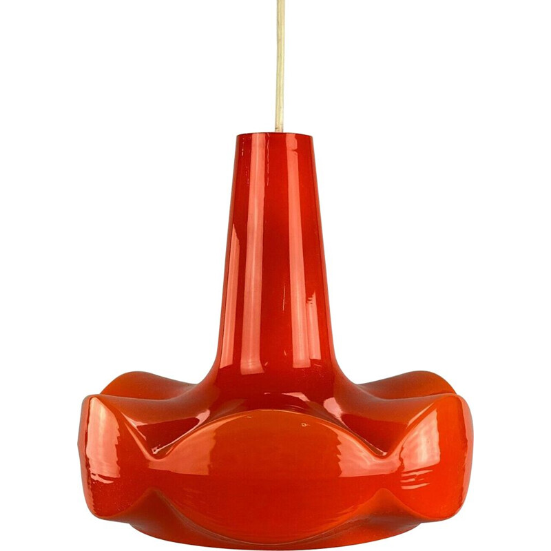 Vintage pendant lamp in glass by Peill & Putzler, 1960-1970s