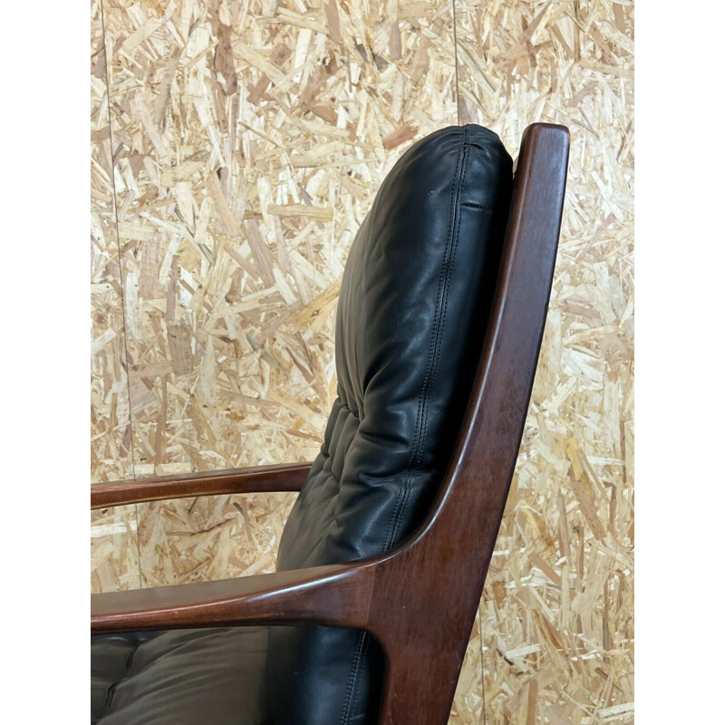 Cadeira de escritório giratória em couro Vintage por Eugen Schmidt Solofom, 1960-1970