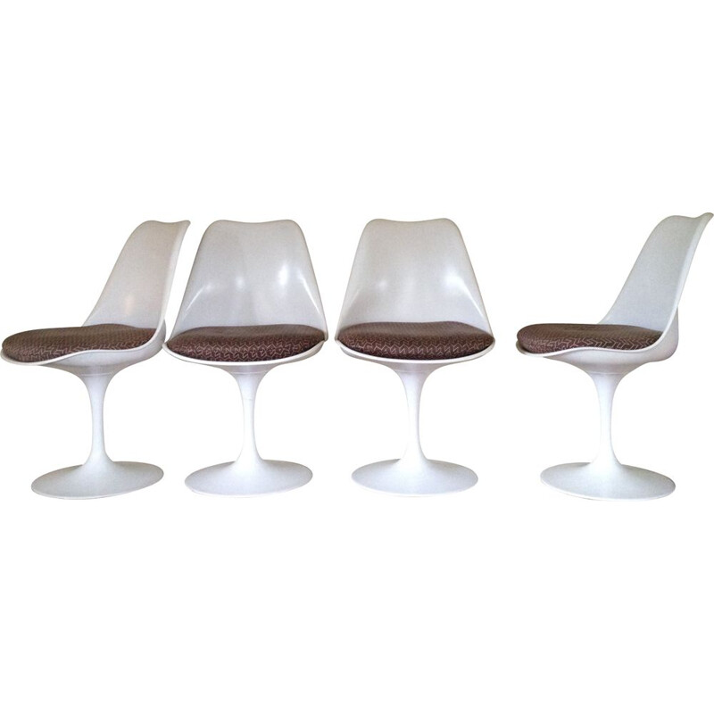 Satz von 4 Vintage-Stühlen Tulipe von Eero Saarinen für Knoll