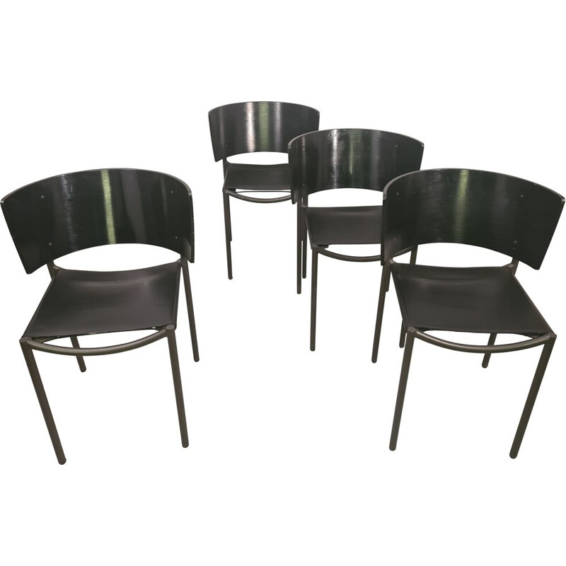 Set of 4 vintage chairs by Philippe Starck for Lila Hunter, 1988