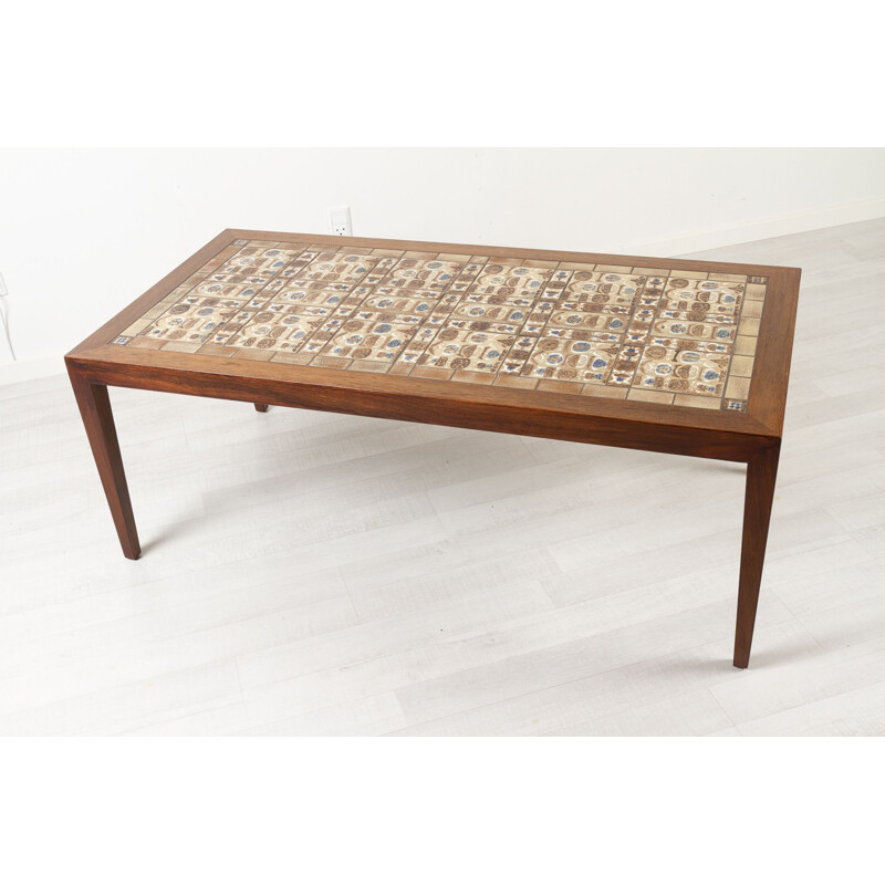 Vintage rosewood coffee table by Severin Hansen for Haslev, 1960