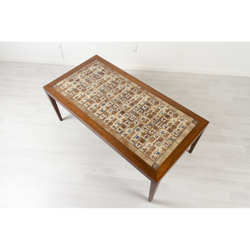 Mesa de café Vintage Rosewood de Severin Hansen para Haslev, 1960