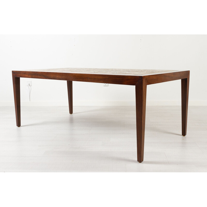 Mesa de centro vintage de palisandro de Severin Hansen para Haslev, 1960