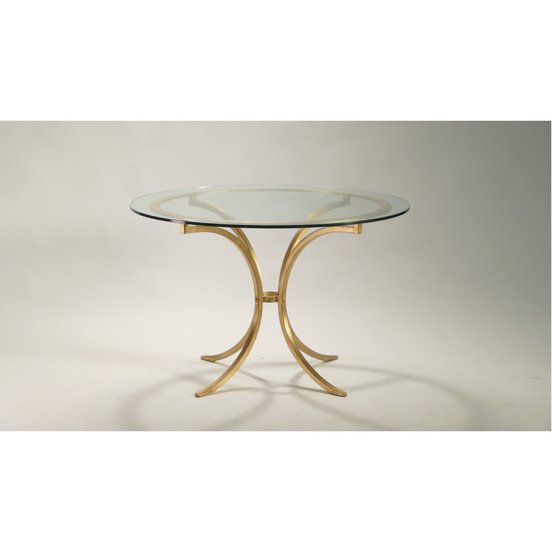 Guilded dining table, Robert THIBIER - 1960s