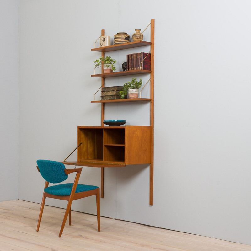 Vintage teak wall unit, Denmark 1960