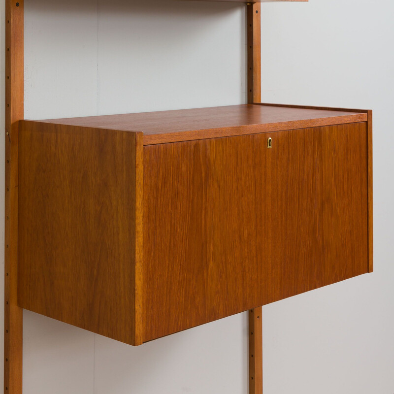 Vintage teak wall unit, Denmark 1960