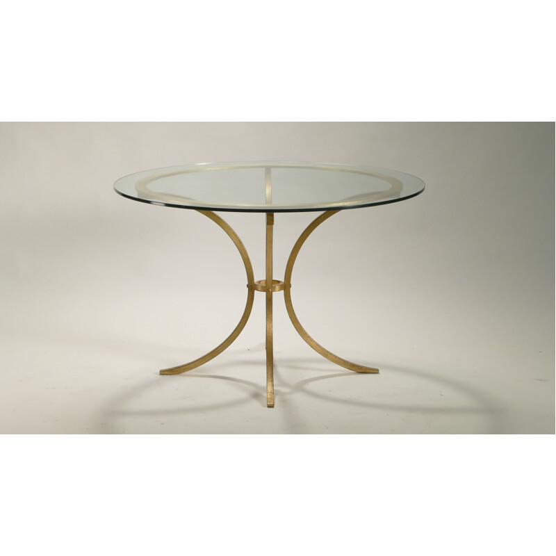 Guilded dining table, Robert THIBIER - 1960s
