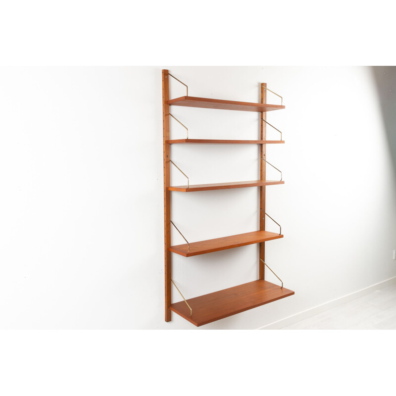 Danish vintage modular teak wall unit by Poul Cadovius for Cado 1960s