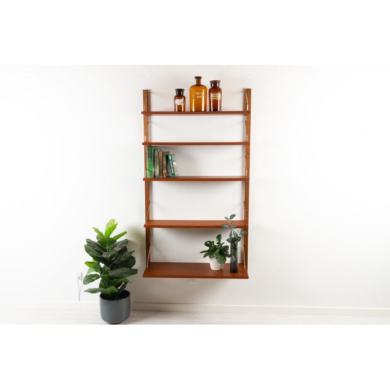 Danish vintage modular teak wall unit by Poul Cadovius for Cado 1960s