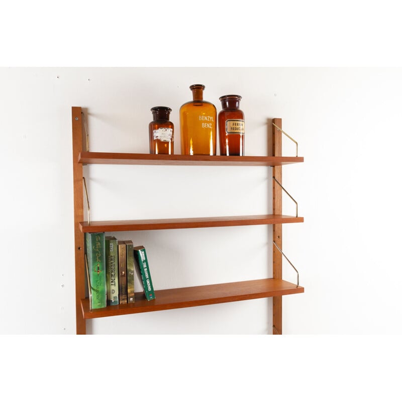 Danish vintage modular teak wall unit by Poul Cadovius for Cado 1960s