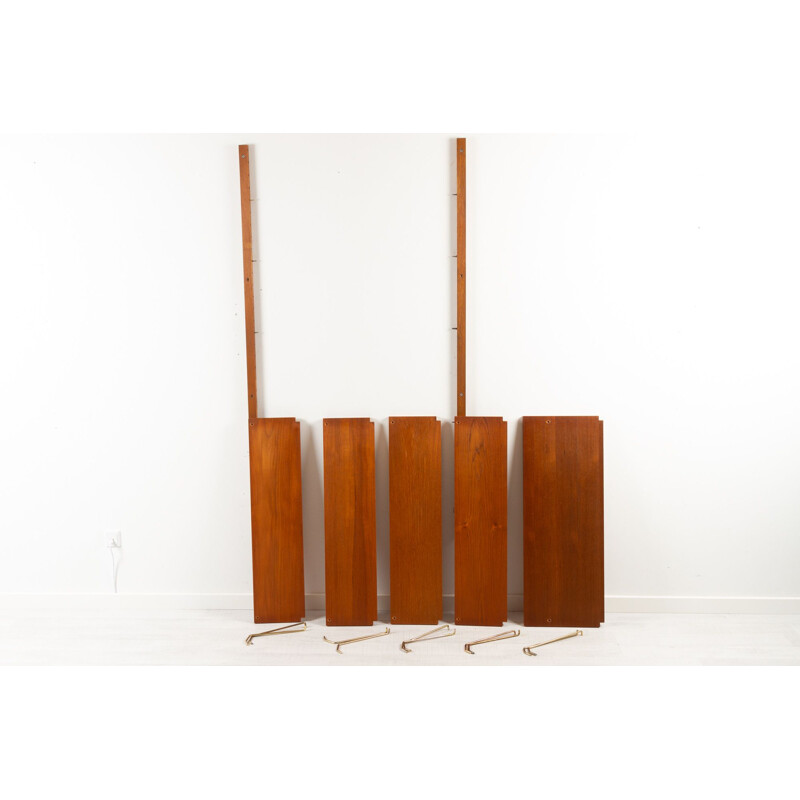 Danish vintage modular teak wall unit by Poul Cadovius for Cado 1960s