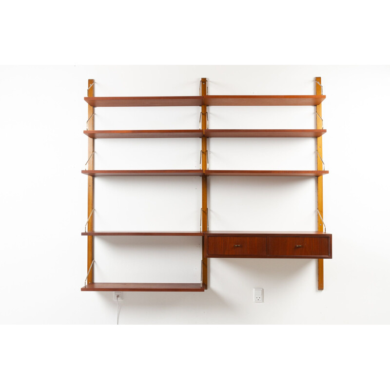 Vintage Danish modular teak wall unit by Poul Cadovius for Cado, 1950s