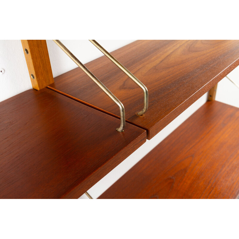 Vintage Danish modular teak wall unit by Poul Cadovius for Cado, 1950s